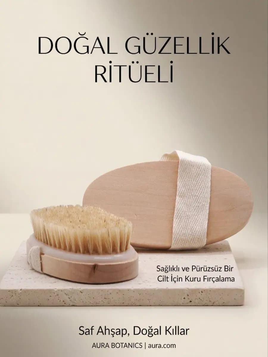 %100 Doğal At Kılı Selülit Fırçası Batık ve Çatlak Karşıtı Kuru Vücut Fırçası Ham Bez Kese Hediyeli